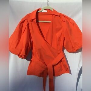 Jonathan Simkhai Orange Blouse